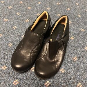 Naturalizer‎ Womens Clogs Wedge Heel Clogs size 5.5 M "Jannie" Black Leather #J